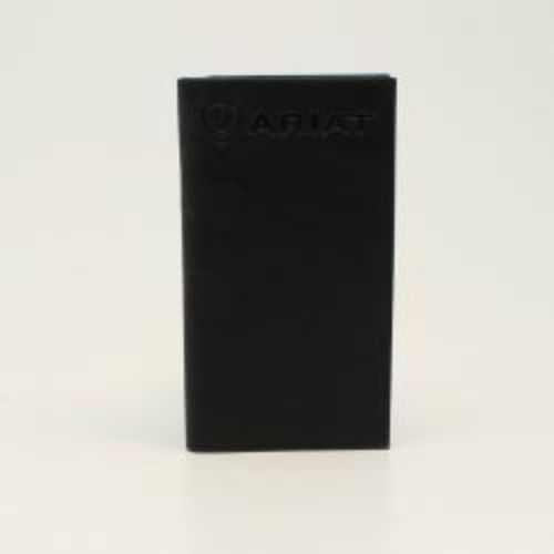 A3548601 Ariat Mens Rodeo Wallet Embossed Logo Black