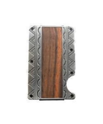 D250016202 3D Mens Smart Wallet Wood Inlay Brown