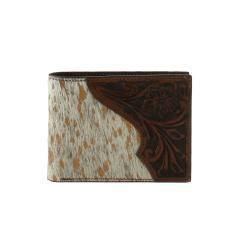 N5413402 NOCONA TOOLED CALF HAIR BIFOLD WALLER