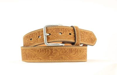 N2414444 NOCONA EMBOSSED LEATHER BELT