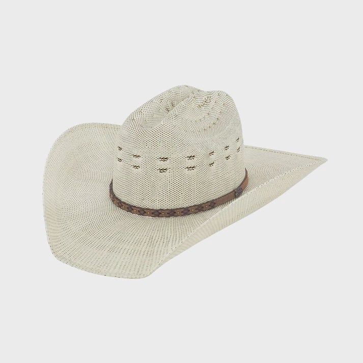 JS4456BLNE44 JUSTIN BENT RAIL IVORY HAT
