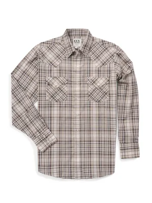 202907  Ely VARIOUS COLORS Cattleman Long Sleeve Plaid Western Snap Shirt E6F202907-BK-S