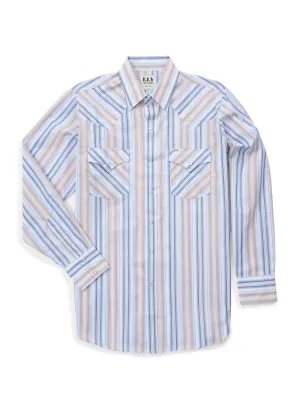 202903 ELY VARIOUS COLORS  Cattleman Long Sleeve Stripe Western Snap Shirt