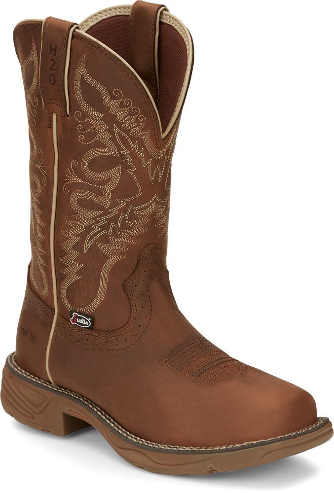 SE4352 JUSTIN LADIES NANO COMPOSITE TOE WORK BOOT