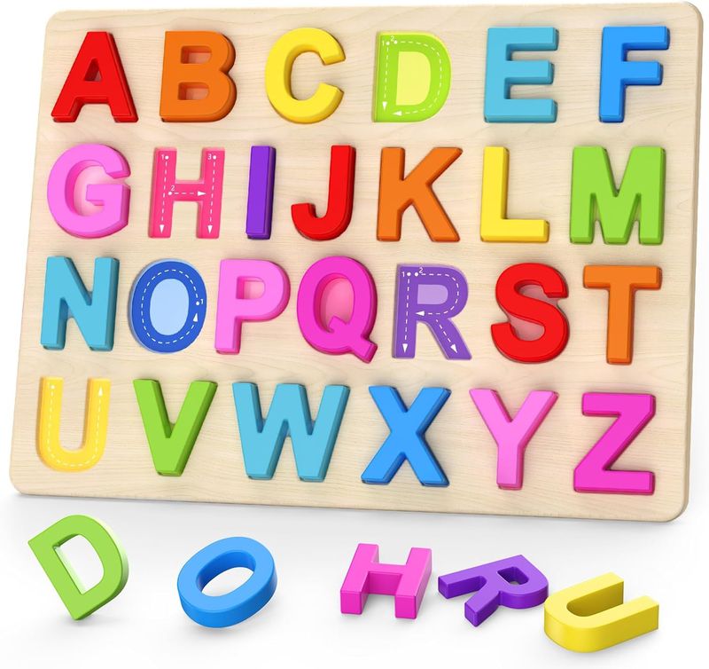 Capital Alphabet wooden board