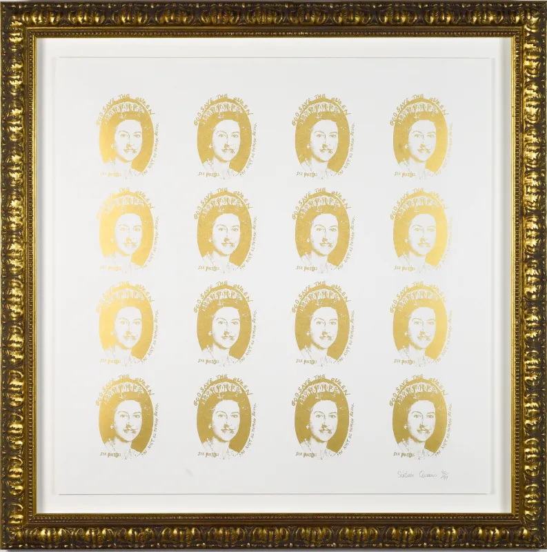 16 Queens – Gold edition Framed - Artificial