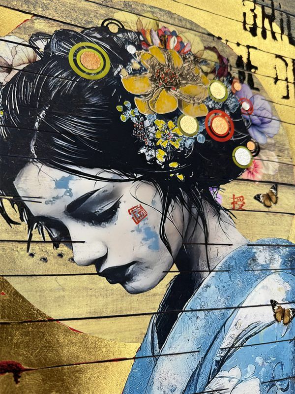 Powder Blue in 24 Carat Gold Leaf