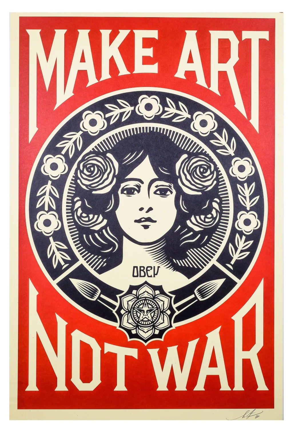 Make Art Not War Signed Offset Lithograph