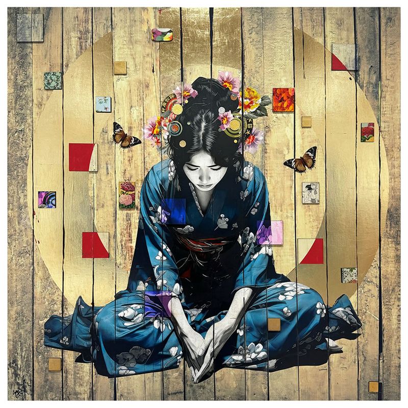 Small Sanctuary in Layers in Gold Leaf