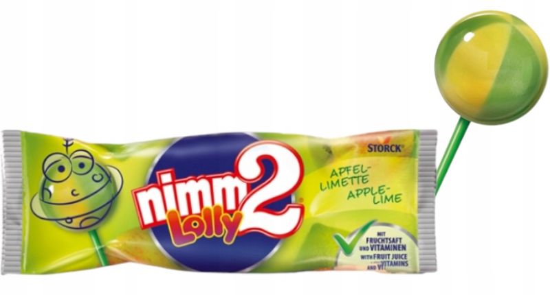 Lizak Nimm2 Jabłko-Limonka z Witaminami 10 g (1 szt.)