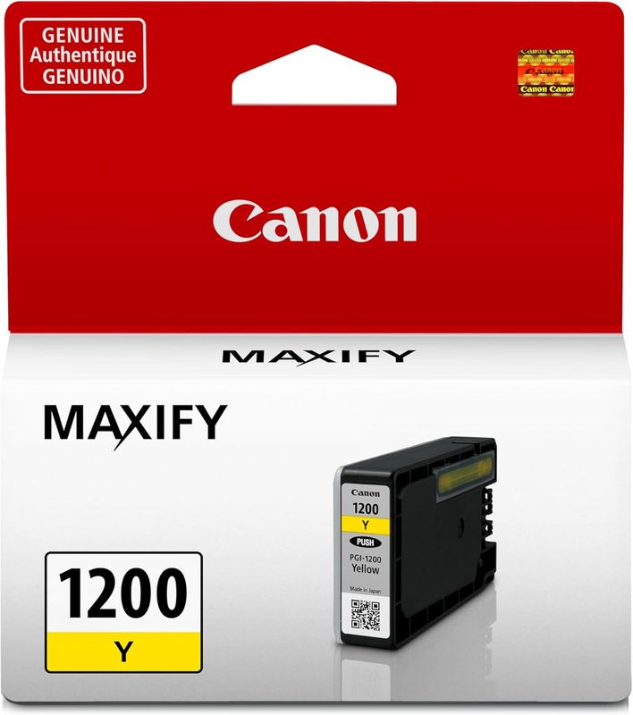 Canon Genuine PGI-1200 Pigment Ink Cartridge, Yellow