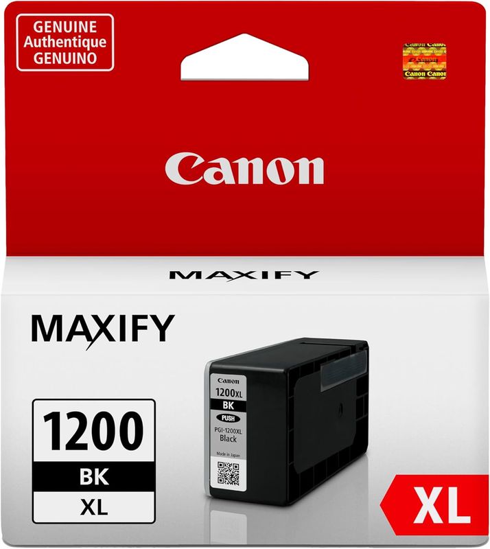 Canon Genuine PGI-1200 XL HIGH Yield Pigment Ink Cartridge, Black