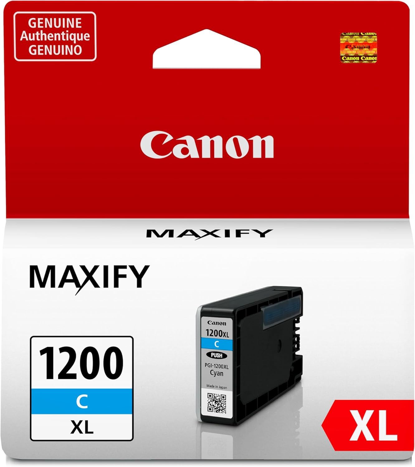 Canon Genuine PGI-1200 XL HIGH Yield Pigment Ink Cartridge, Cyan