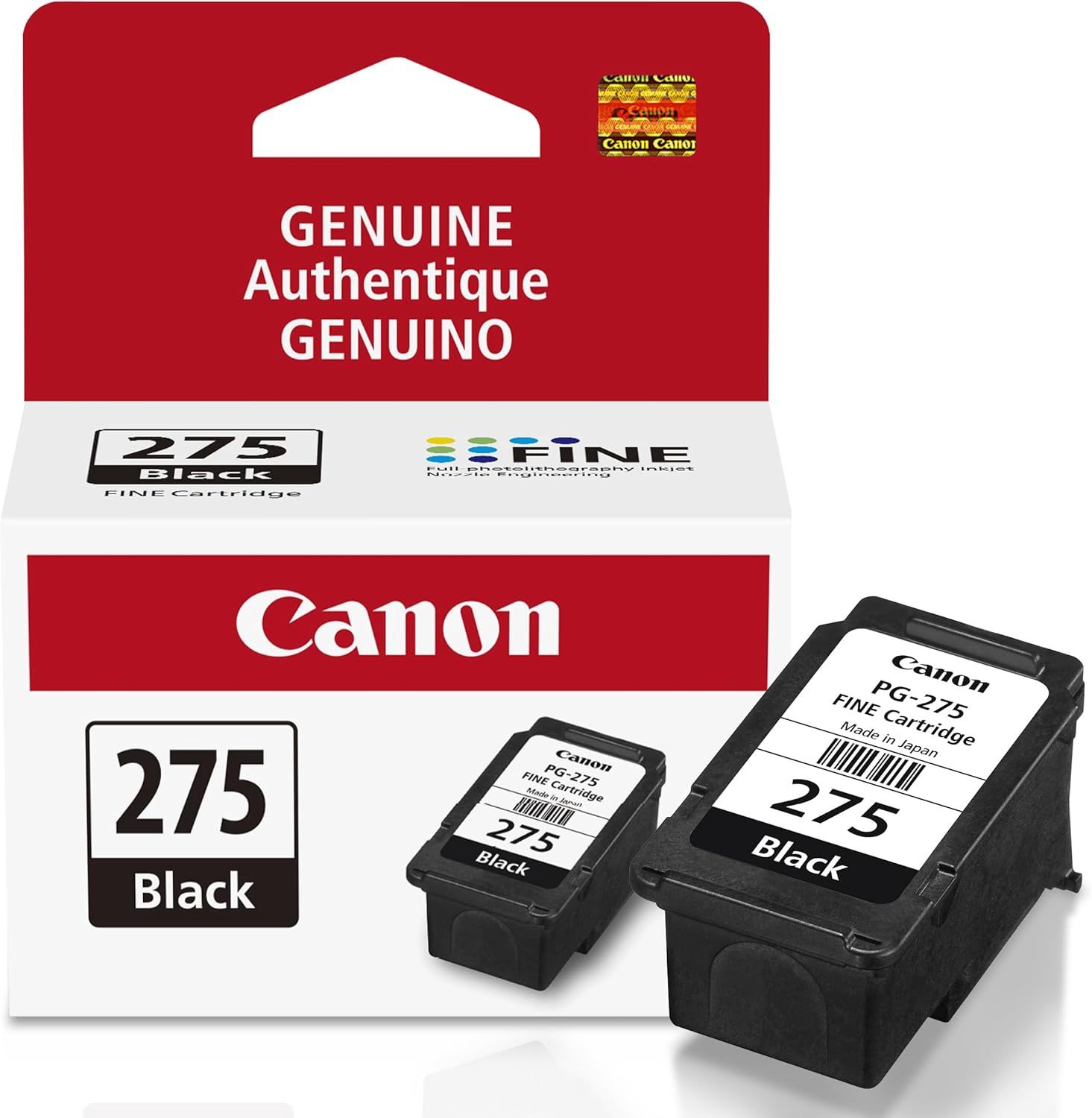 Canon Genuine PG-275 Black Ink Tank, Compatible to PIXMA TS3520, TS3522 and TR4720 Printers