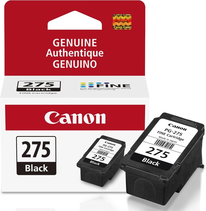 Canon Genuine PG-275 Black Ink Tank, Compatible to PIXMA TS3520, TS3522 and TR4720 Printers
