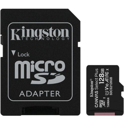 Kingston SDCS2 Canvas Select Plus microSD Card With Android A1 Performance Class (SDCS2/128GB)