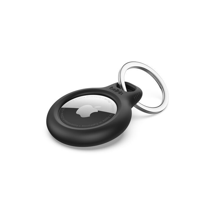 Secure Holder with Key Ring for AirTag 4-Pack Black