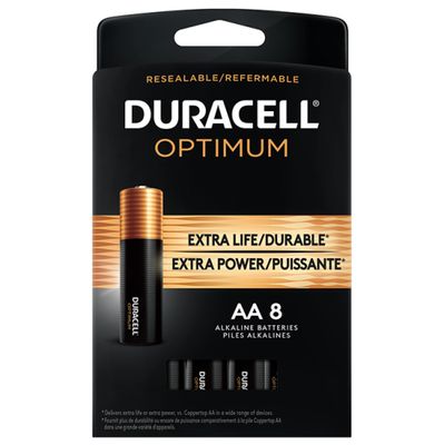 Duracell Optimum AA Batteries - 8 Pack