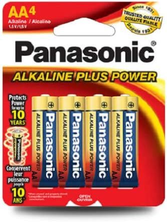 Panasonic AM3PA4B Alkaline Plus Power AA Batteries - 4 Pack