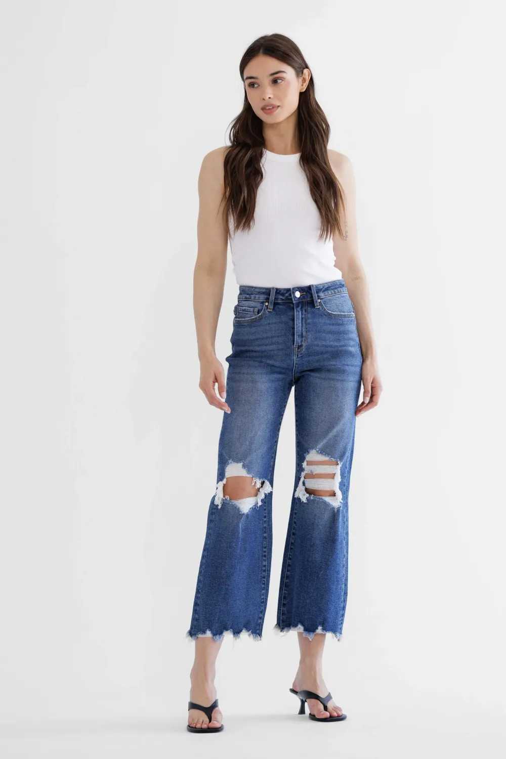 90'S Vintage Crop Flare
