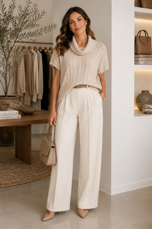 Tan Knit Top