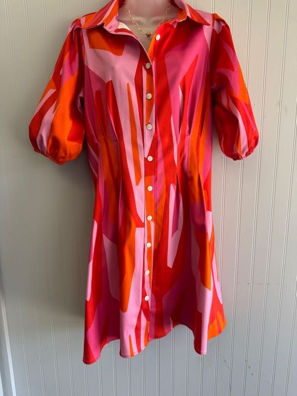 Pink and Orange Dress