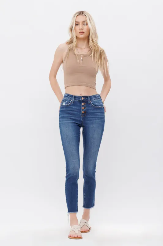 MR Crop Skinny with Buttons
