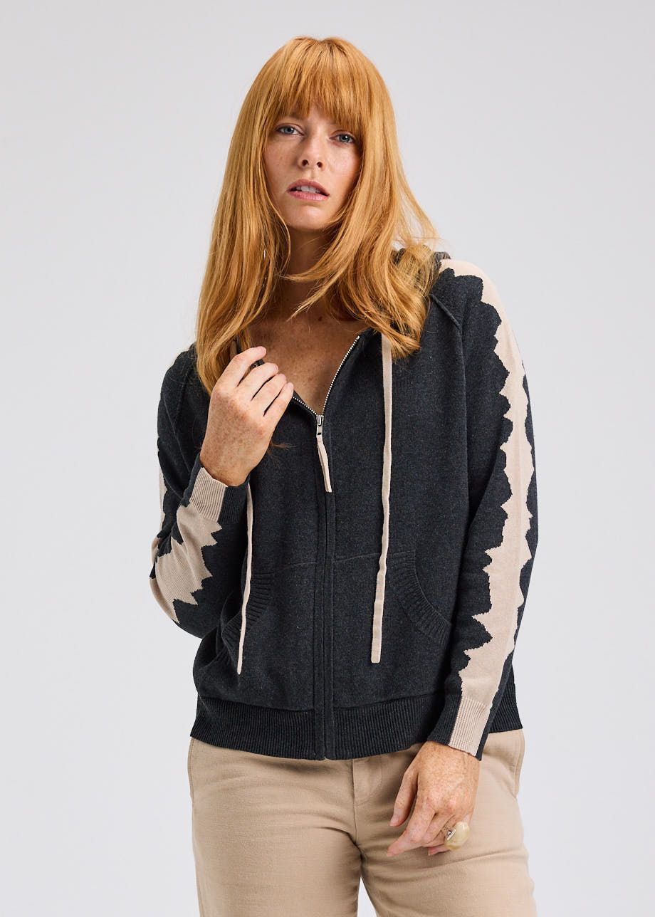 Zip Up Jagguard Sweater