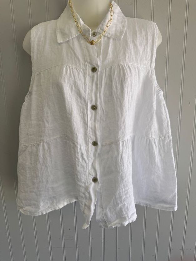 Linen Sleeveless Babydoll