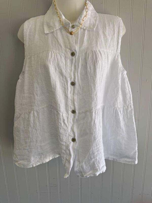 Linen Sleeveless Babydoll