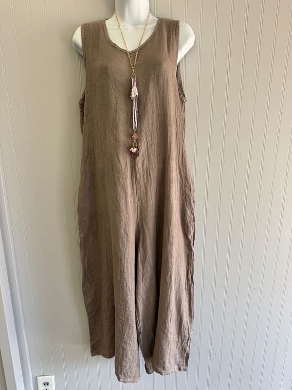Linen Wide Leg Jumpsuit