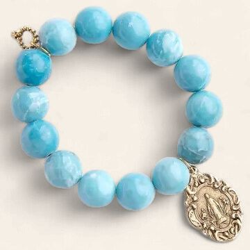 Blessed Mother Blue Agate