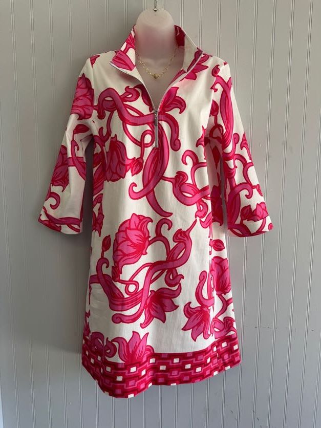 Pink/White Swirl Dress