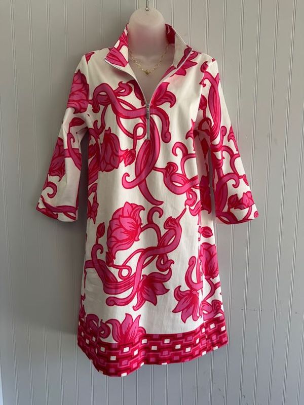Pink/White Swirl Dress