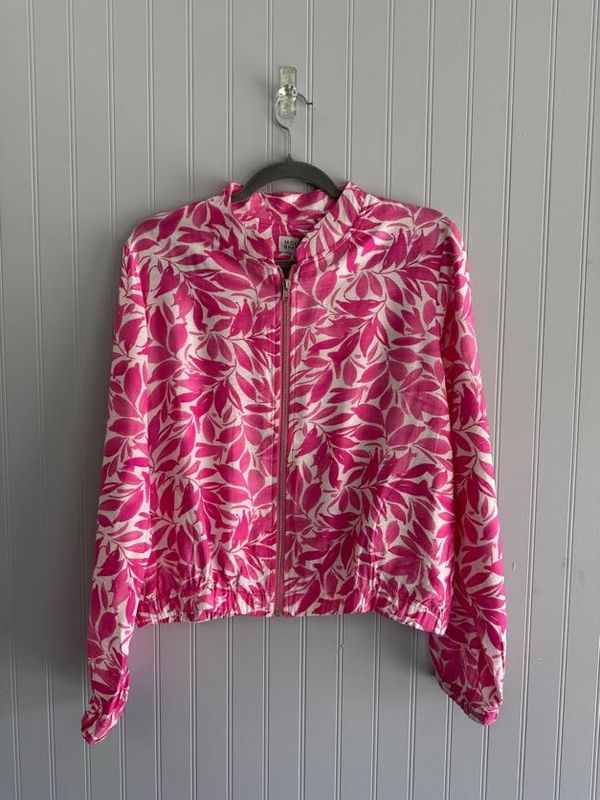 Ladies Woven Pink Jacket