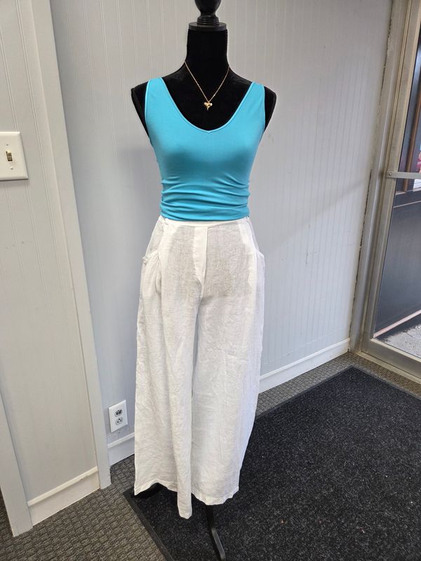 Faux Zip pleated Pants