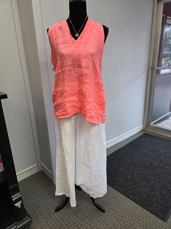 Racerback Raw Edge Top