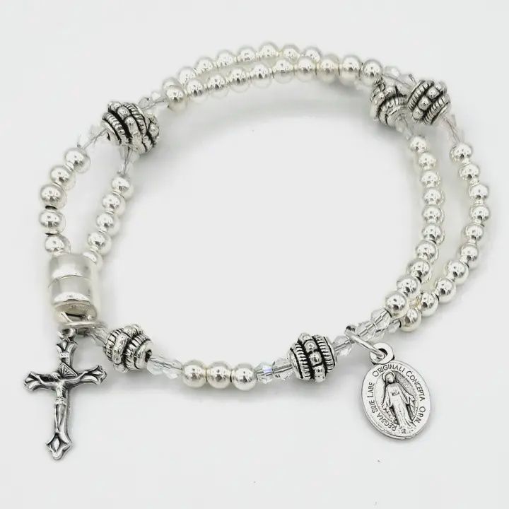 Classic Silver Wrist Rosary