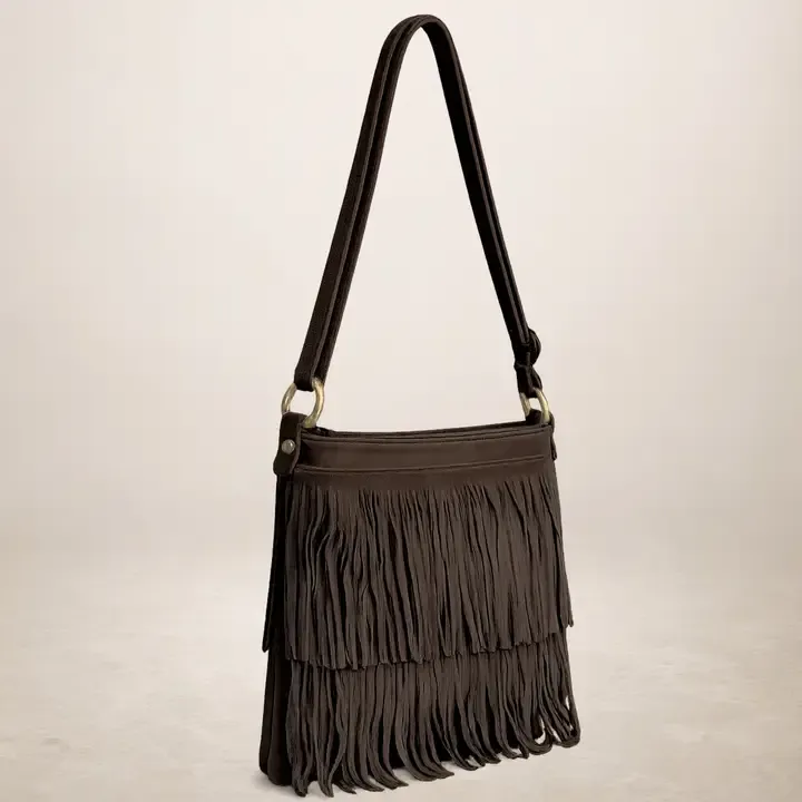 Cascade Suede Crossbody Coffee