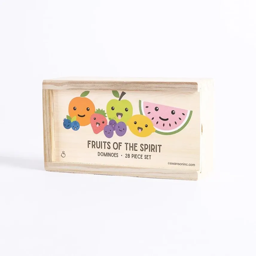 Fruit of the Spirit Wooden Dominoes Set