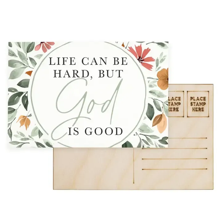 Life Hard God Good Postcard