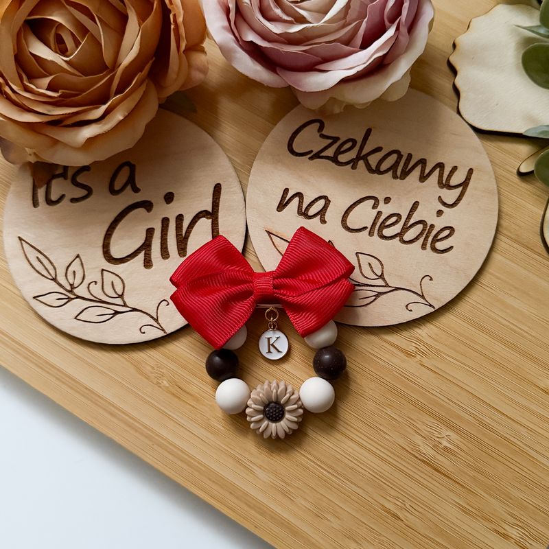 Agrafka beżowy kwiatek