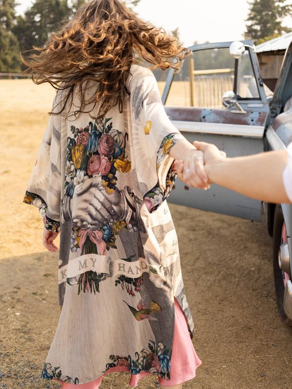 Take My Hand Bamboo Boho Kimono Duster Robe