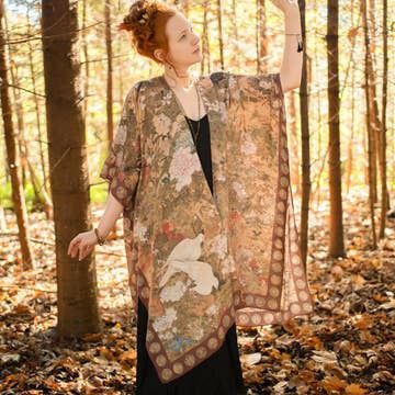 Dreamweaver Bamboo Bohemian Kimono with Zodiac Signs