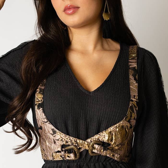 Women’s Tashia Harness in Metalic Brocade