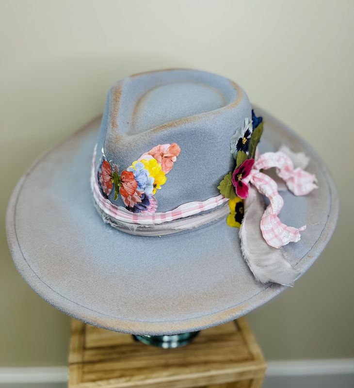 Light Blue Suede Hat