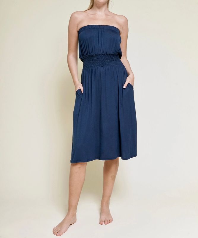 Bamboo Tube Dress Knee Length