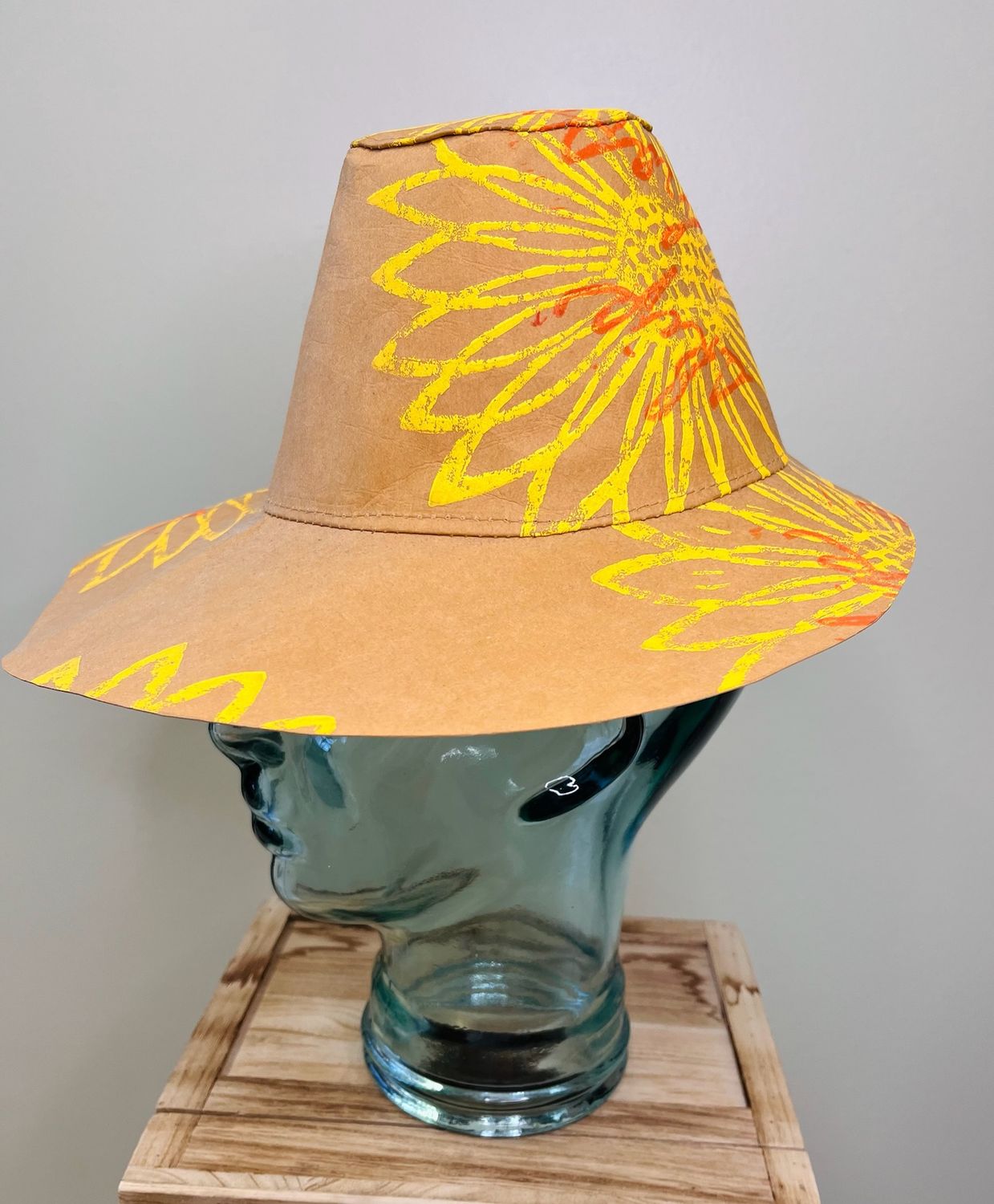 Washable Paper Hat - Yellow, Size: S