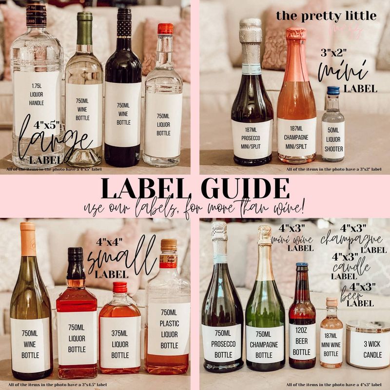 Holiday Wine Label, Naughty List  4”x5”