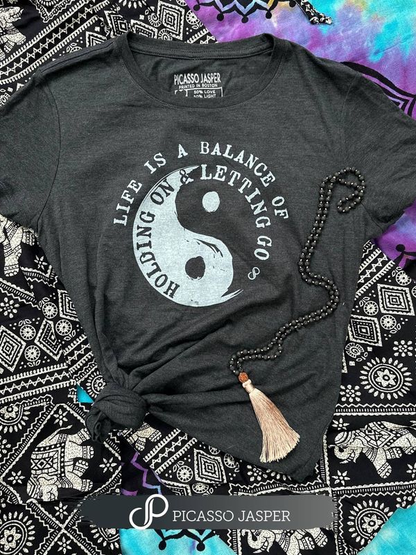 Balance, Yin Yang Retro Heather Tee